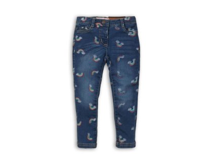 Kalhoty díčí džínové s elastenem, Minoti, Unicorn 10, modrá - 98/104