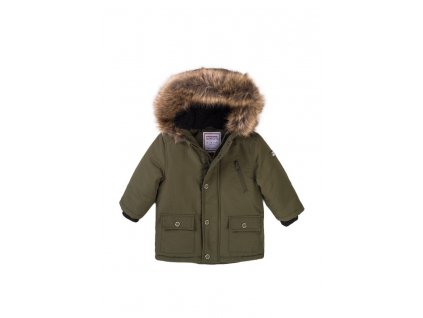 Kabát chlapecký Parka, Minoti, King 1, khaki - 116/122