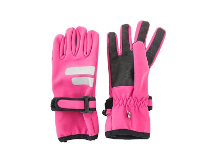 rukavice dívčí softshellové prstové, Pidilidi, PD1126-03, růžová - 4/6let