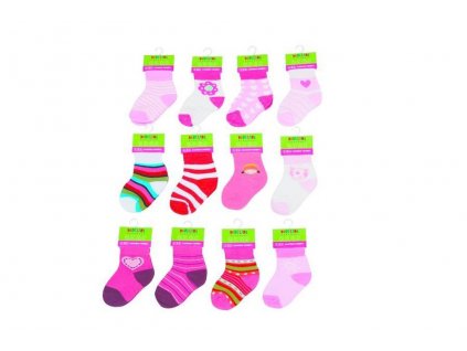 Kojenecké ponožky dívčí (6 až 12m), Pidilidi, PD503, holka - 68/80
