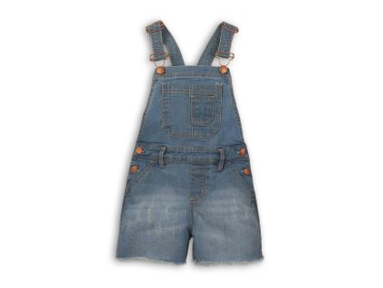 Kraťasy dívčí džínové s laclem, Minoti, Kenya 8, modrá - 68/80