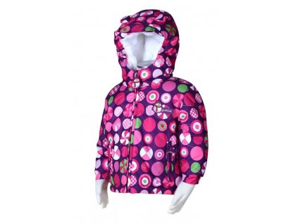 bunda zimní s kožíškem, Pidilidi, PD979, růžová - 80