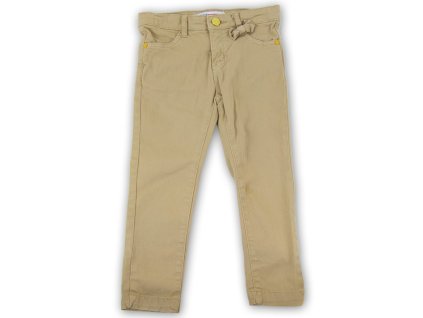 Kalhoty dívčí s elastenem s mašlí, Minoti, ENCHANTED 5, hnědá - 98/104