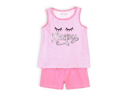 Pyžamo dívčí krátké, Minoti, KG PYJ 19, růžová - 152/158