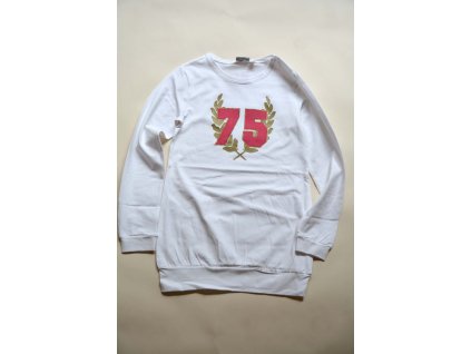 tričko dívčí s dlouhým rukávem, Wendee, ozfb39206-2, bílá - 128