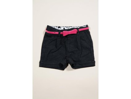 kraťasy dívčí s páskem, Sobe, 15KKCSRT292, černá - 74