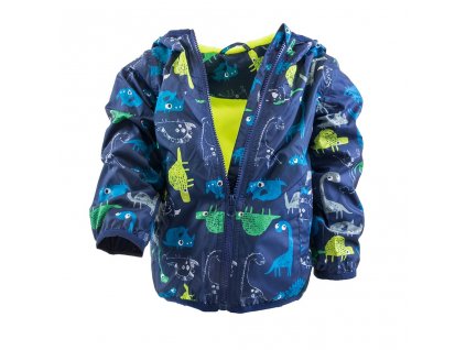 chlapecká jarní/podzimní bunda s potiskem a kapucí, Pidilidi, PD1092-04, modrá - 68/74