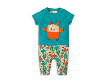 Kojenecký set chlapecký - tričko a kalhoty, Minoti, Leaf 1, kluk - 80/86