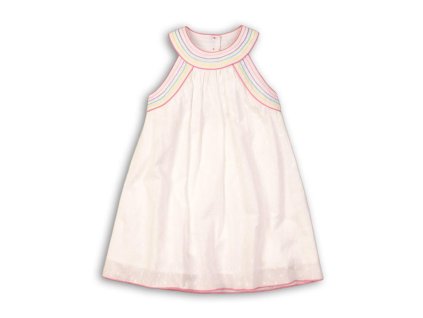 Šaty dívčí bavlněné, Minoti, Pool 1, bílá - 98/104
