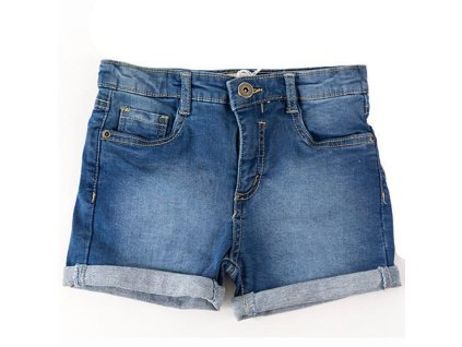 Kraťasy dívčí džínové s elastenem, Minoti, KG DSHORT 5, modrá - 98/104