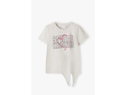 Tričko dívčí s krátkým rukávem zavazovací, Minoti, 14tee 36, Holka - 128/134