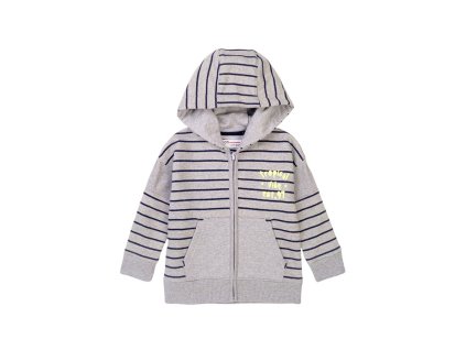 Mikina chlapecká s kapucí celopropínací, Minoti, Mood 3, šedá - 80/86
