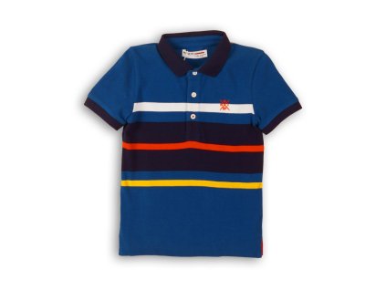 Tričko chlapecké Polo s krátkým rukávem, Minoti, Coastal 1, modrá - 98/104