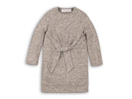Šaty dívčí úpletové, Minoti, WISTFUL 5, šedá - 98/104