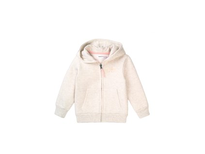 Mikina dívčí s kapucí, Minoti, 8GZTHRU 6, béžová - 80/86