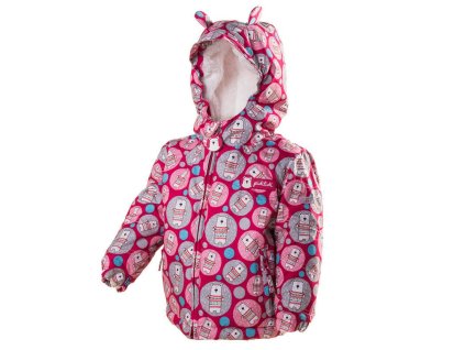 bunda zimní s kožíškem, Pidilidi, PD1035-03, růžová - 80