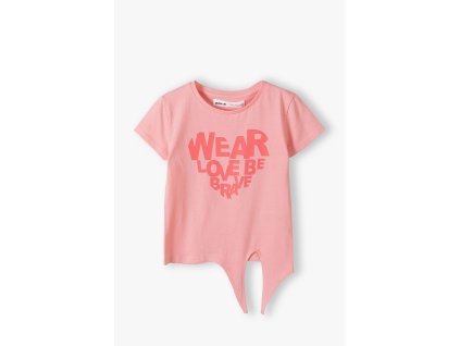 Tričko dívčí s krátkým rukávem zavazovací, Minoti, 14tee 37, Holka - 98/104