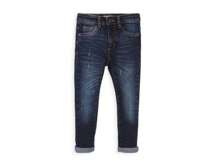Kalhoty chlapecké džínové s elastanem, Minoti, East 6, modrá - 98/104