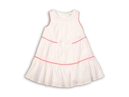 Šaty dívčí bavlněné, Minoti, Hut 1, bílá - 98/104