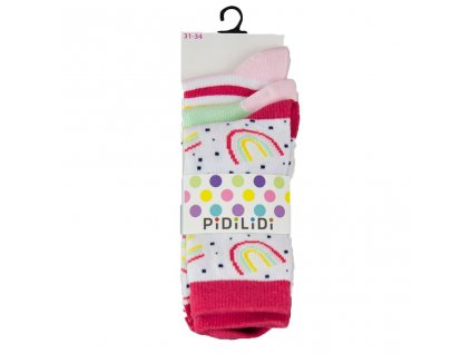 ponožky dívčí - 3pack, Pidilidi, PD0126, Holka - 27-30