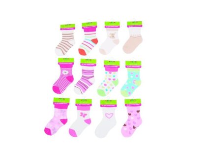 Kojenecké ponožky dívčí (12 až 18m), Pidilidi, PD504, holka - 80/86