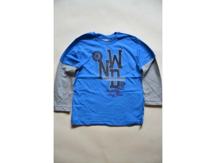 tričko chlapecké s dlouhým rukávem, Wendee, ozfb101628-1, modrá - 98