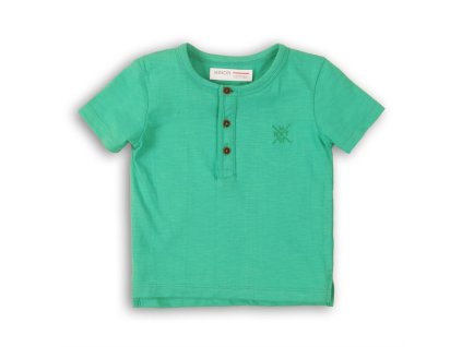 Tričko chlapecké s krátkým rukávem, Minoti, 1HENLEY 5, zelená - 128/134