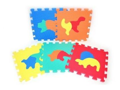 Měkké puzzle bloky DINO 30 cm, WIKY, 118641