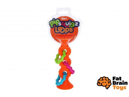 Chrastítko pipSquiz Loops oranžové, Fat Brain, W010227