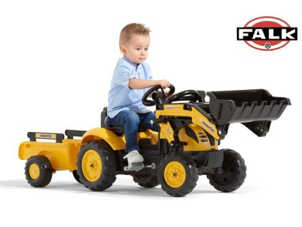 Šlapací traktor 2076M Komastu Pedal backhoe s přívěsem, Falk, W014092