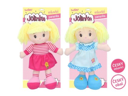 Mluvící panenka Jůlinka 40 cm (český obal, mluví česky), Wiky, W005105