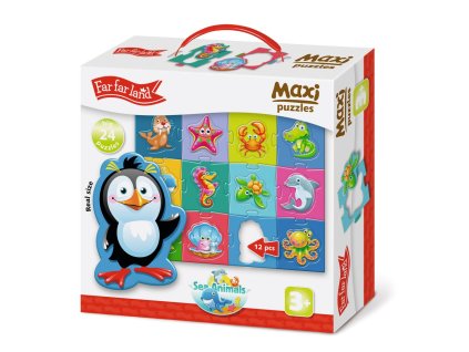 Far Far Land Maxi Puzzle mořská zvířátka 24 dílků 61x47 cm, W022263