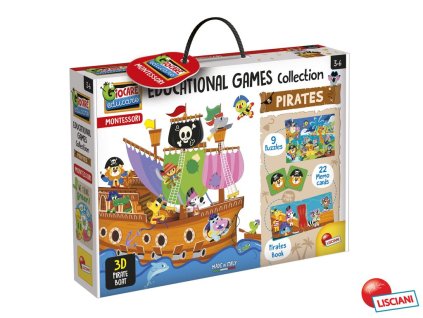 Montessori kolekce vzdělávacích her piráti, Lisciani, W013814