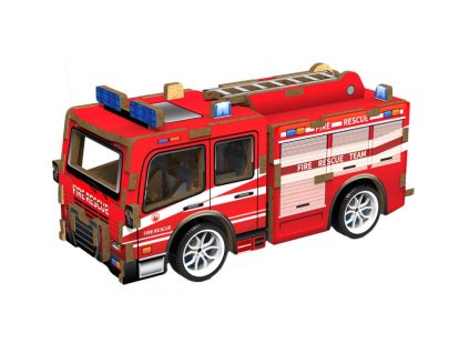 3D puzzle dřevěné - Hasičské auto 12 cm, Wiky kreativita, W035428