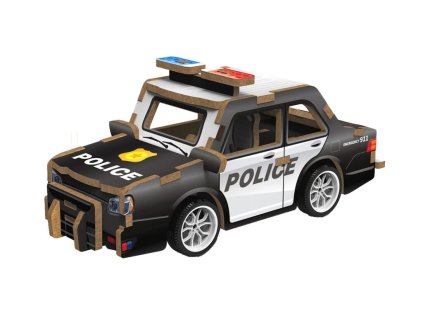 3D puzzle dřevěné - Policejní auto 13 cm, Wiky kreativita, W035431