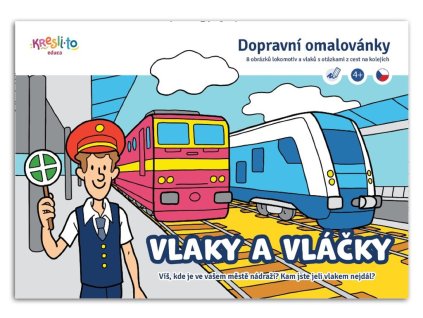 Vlaky a vláčky - Dopravní omalovánky A5, Imagu, W037126