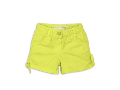 Kraťasy dívčí bavlněné, Minoti, 2SHORT 1, žlutá - 146/152
