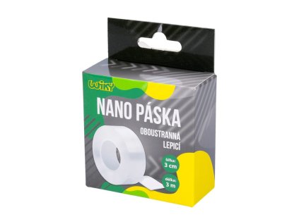 Oboustranná lepící nano páska, 3m x 3cm, W011635