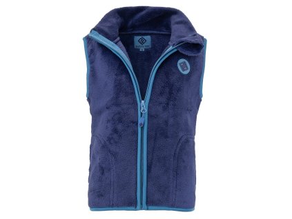 vesta dětská chlupatá se stojáčkem, Pidilidi, PD1140-35, tmavě modrá - 86/92