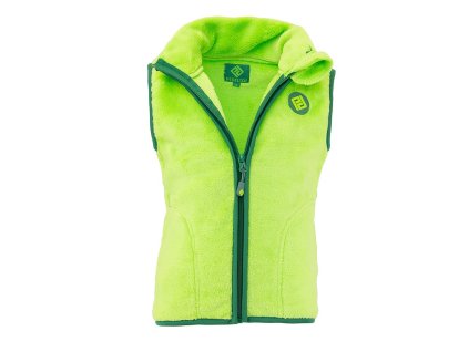 vesta dětská chlupatá se stojáčkem, Pidilidi, PD1140-19, zelená - 86/92