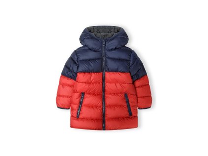 Bunda zimní chlapecká Puffa s chlupatou podšívkou, Minoti, 15coat 27, červená - 158/164