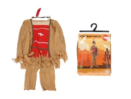 Set karneval - indián M 110-120 cm, Wiky, W036027