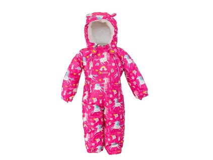 Overal dívčí s kožíškem, Pidilidi, PD1157-01, růžová - 80