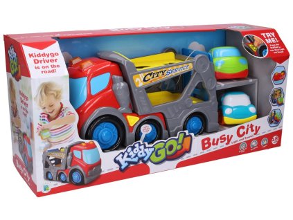 Kiddy Auto odtahovka s efekty 31 cm 2 auta 9 cm, Wiky Vehicles, W012388