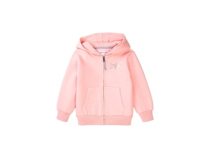 Mikina dívčí s kapucí, Minoti, 8GZTHRU 3, růžová - 80/86 (Varianta 80/86)