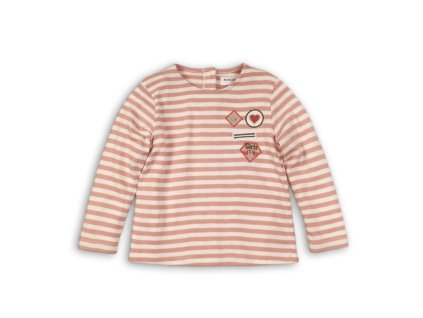 Tričko dívčí bavlněné s dlouhým rukávem, Minoti, TRIP 7, růžová - 68/80 (Varianta 68/80)