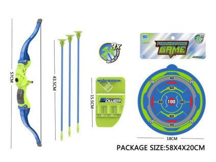 Luk se šípy a terčem - modrý, Wiky, W027839