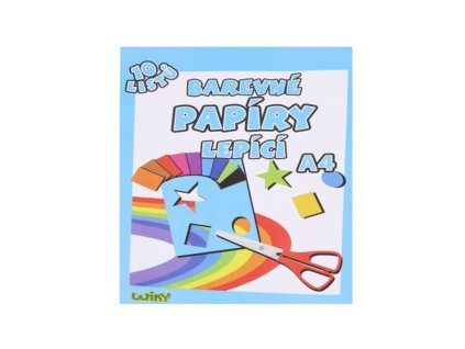 Papíry barevné W lepící A4, 10 listů, WIKY, 886463
