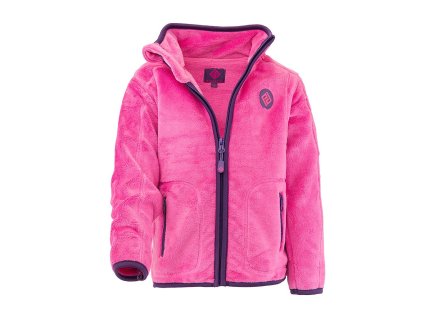 mikina dívčí chlupatá se stojáčkem, Pidilidi, PD1156-03, růžová - 86/92 (Varianta 86/92)