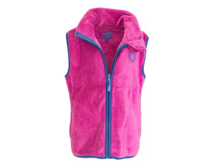 vesta dívčí chlupatá se stojáčkem, Pidilidi, PD1140-07, fuchsia - 86/92 (Varianta 86/92)